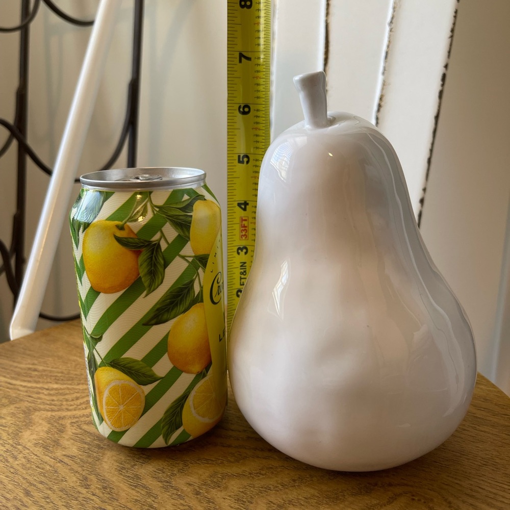 White ceramic pear